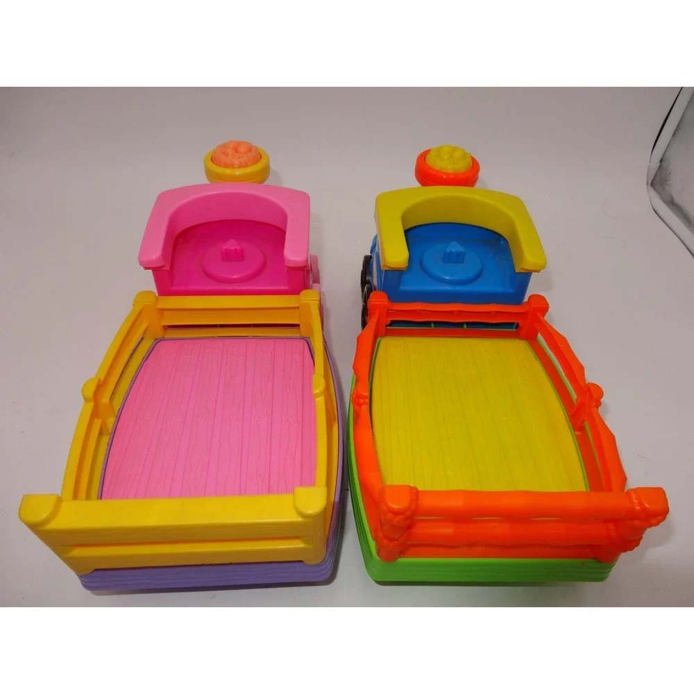 Fisher Price Little People Pink Musical Zoo Train and Musical Safari Train Set